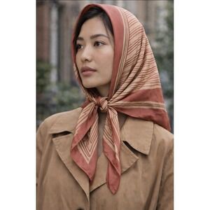 Totes Rain Scarf Water Repel Diagonal Stripes Mod Vintage '81 Japan Square 25"